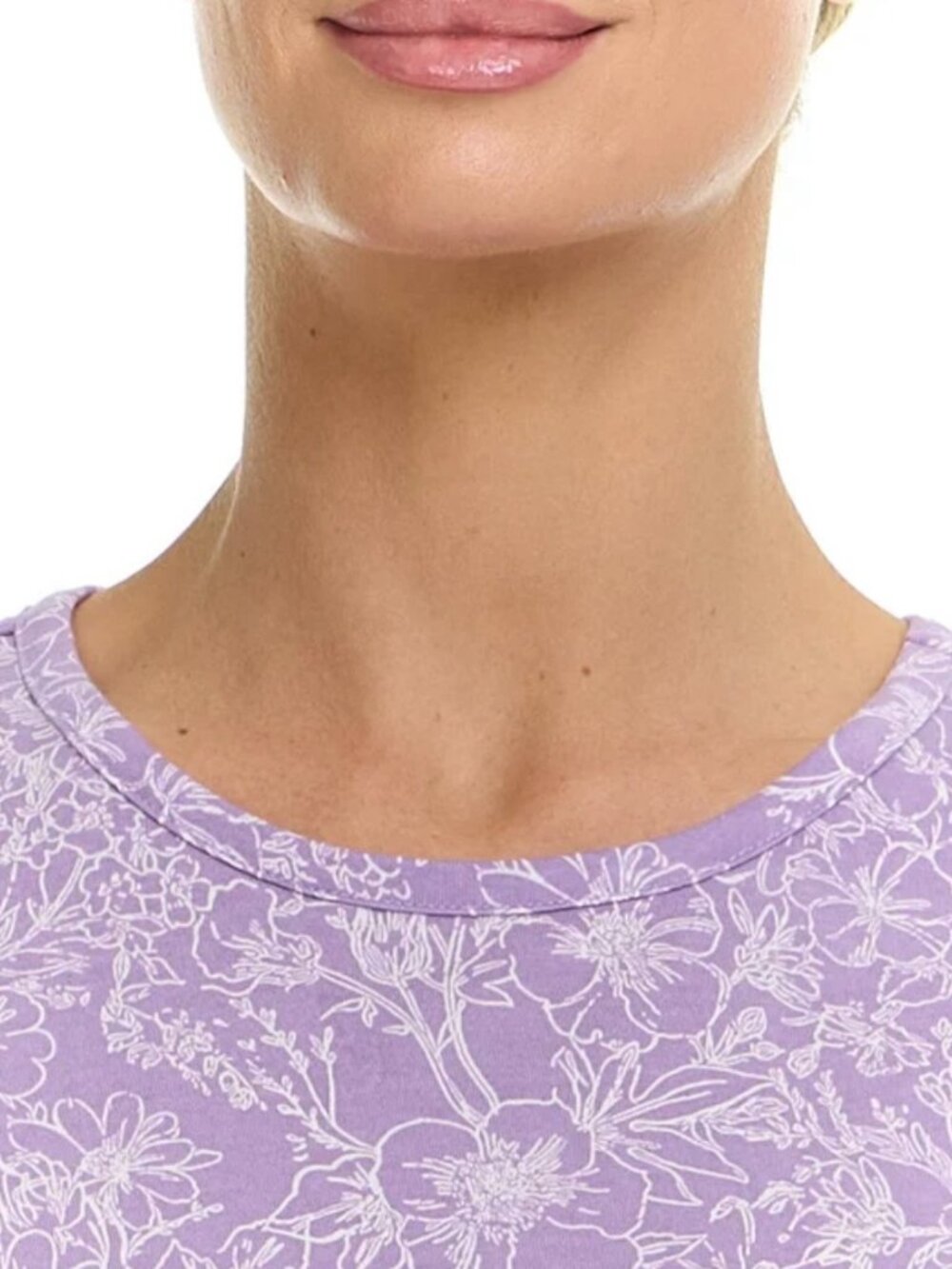 Women's Cotton Sleep Shirt, 2-pack Purple - Picture 2 of 7